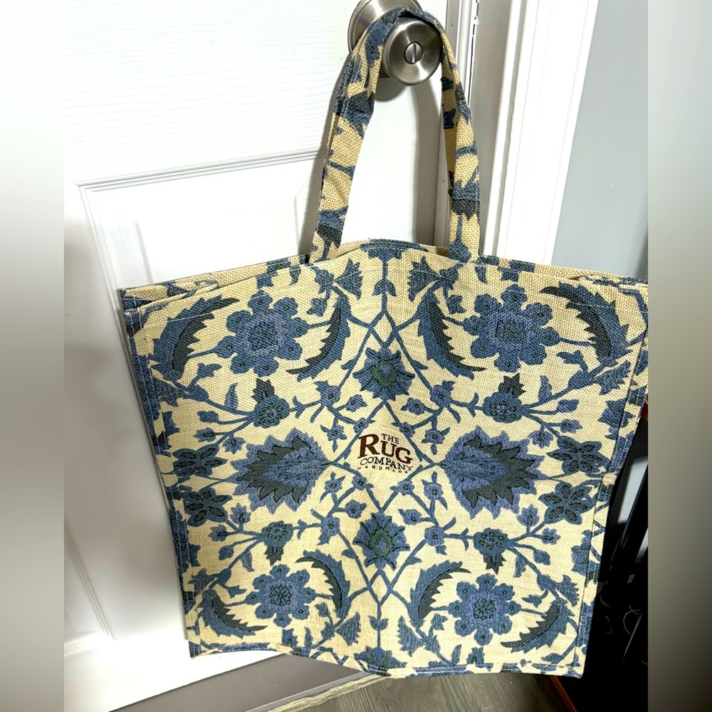 The Rug Company Blue Floral Tote Bag